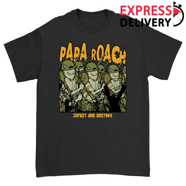 Official Papa Roach Merch Store Shop Ant Soldiers New Shirt (Black) Paparoach