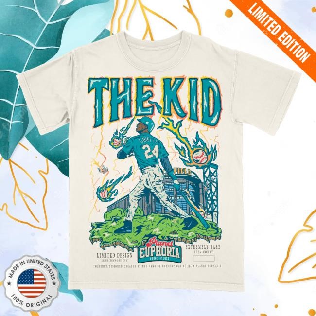 Planet Euphoria Merch Ken Griffey Seattle Teal Edition New Shirt #/500 – Euphoria Shop