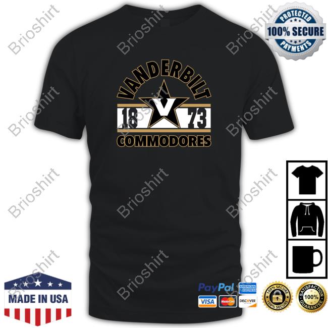 Official Vanderbilt Commodores 150th Anniversary 1873 Tee Shirt