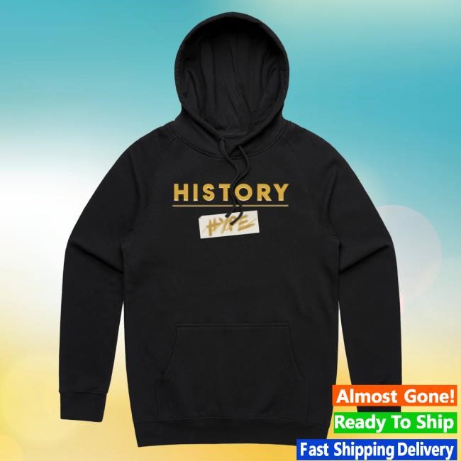 New Urban History Over Hype Hoodie Black Fleece Pullover