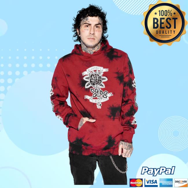 Blackcraft Cult Clothing Store BlackcraftCult Blasphemy Is Beautiful - Blood Moon Dye Hoody