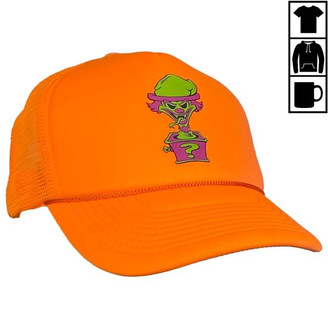 Official Icp Merch Store Insane Clown Posse Riddle Box Trucker Hat In Red