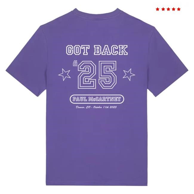 Official Paul Mccartney Merch Store Paul McCartney x Colorado Rockies Got Back 2025 Top Shirt