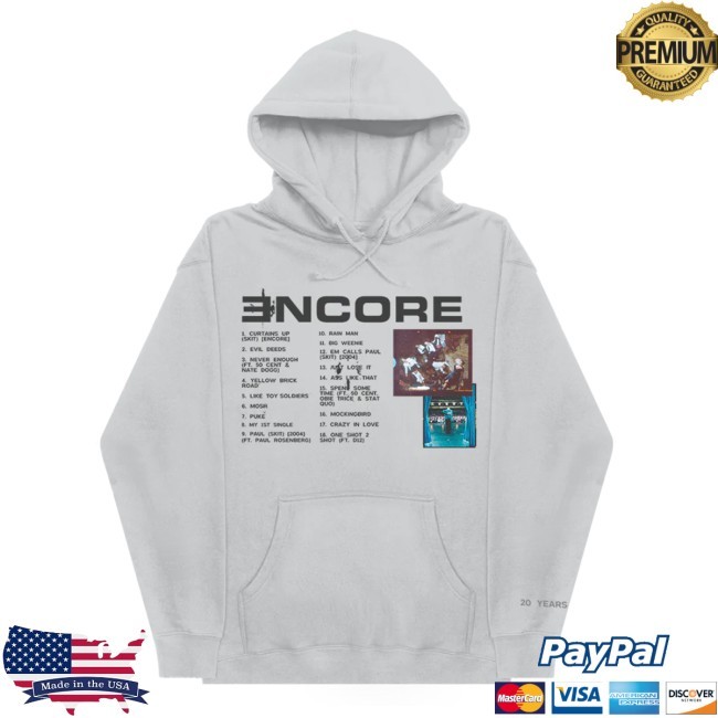 Encore 20th Anniversary LS Hoodie Eminem Shop Apparel