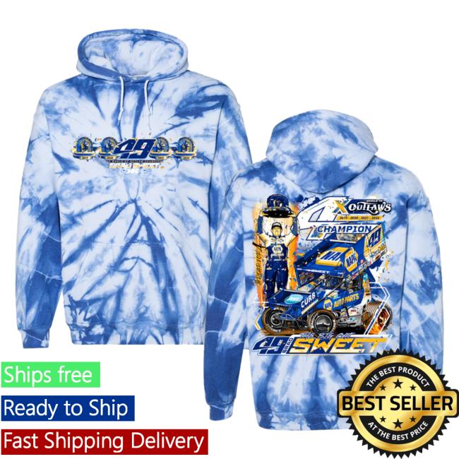 Official Brad Sweet Racing Store Brad Sweet Roar For Four Champion Design T-Shirts Royal Tie Dye