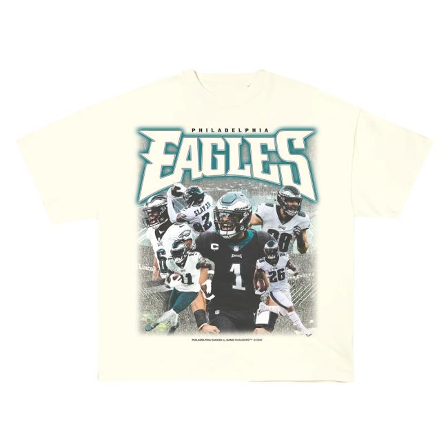 Official Game Changer La Philadelphia Eagles T Shirt Ivory GameChanger