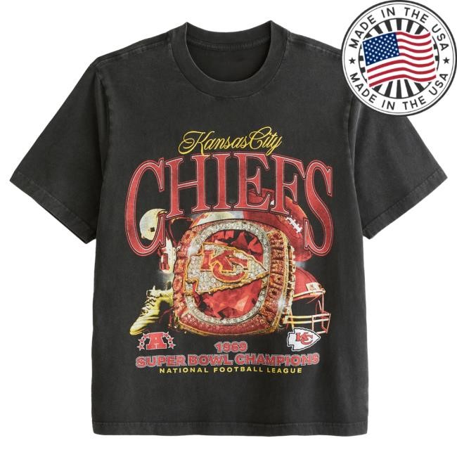 Official Abercrombie And Fitch Shop Kansas City Chiefs Vintage-Inspired Graphic Tee NFL by Abercrombie