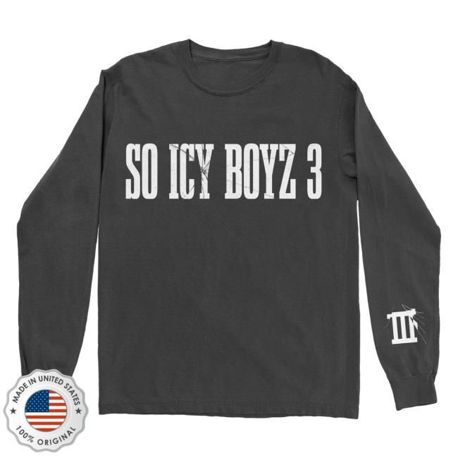 Official Big Scarr Clothing Store Merch So Icy Boyz 3 Long Sleeve Tshirt BigScarrShop