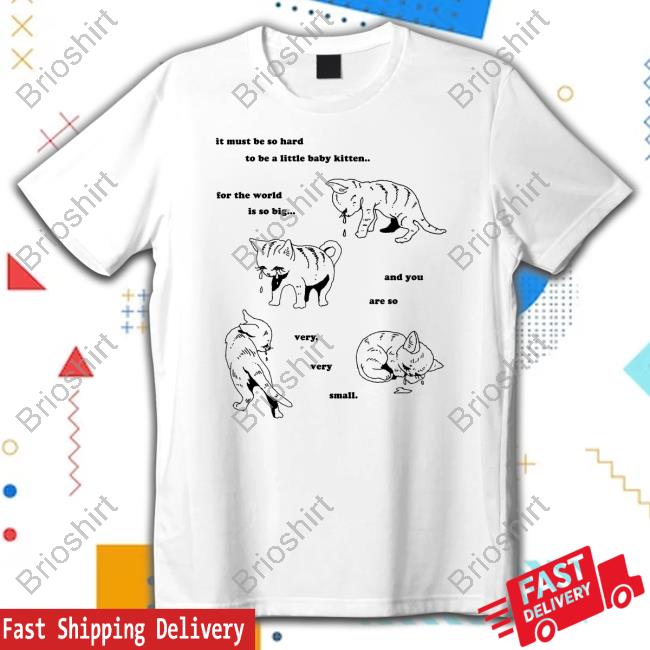 Official Julianne Griepp It Must Be So Hard To Be A Little Baby Kitten For The World Is So Big And You Are So Very Very Small Tee Shirt