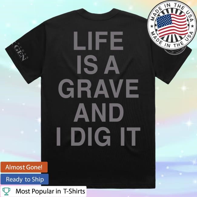 Official Bring Me The Horizon Merch Life Is A Grave Black Tshirt BMTH