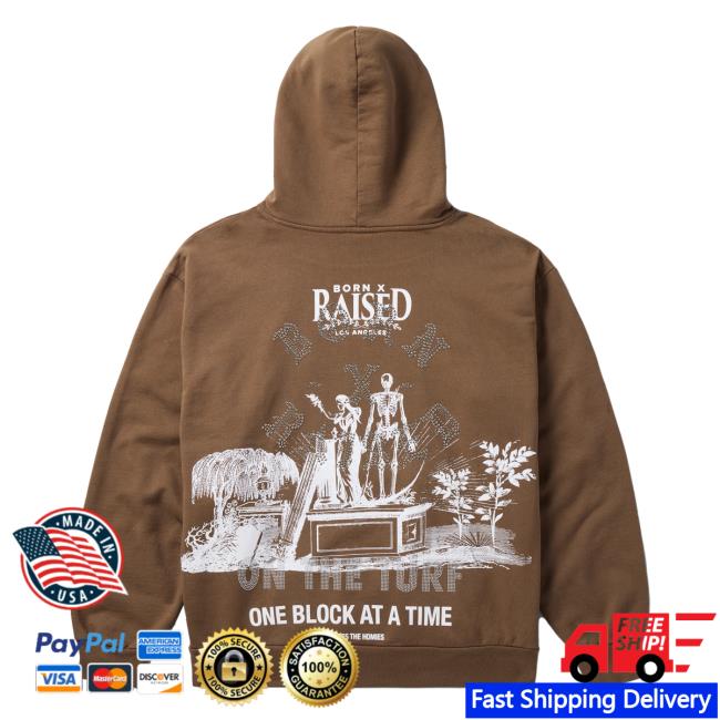 Official Born X Raised Merch Store Shop Beer Pullover Hoodie: Walnut BornxRaised