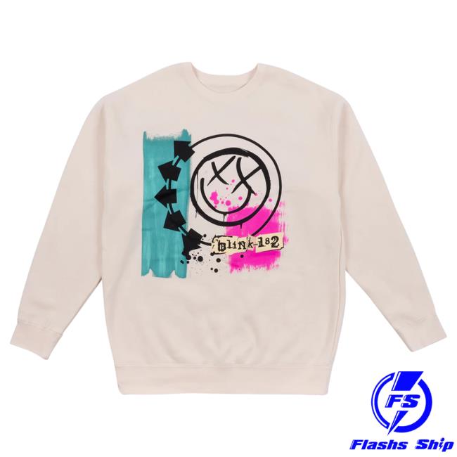 Official Blink 182 Merch Store Abc Untitled Pullover Sweatshirt Natural Blink182 Shop