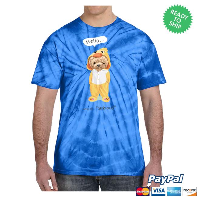 Official Hello Why So Serious Tie Dye T-Shirts Blue