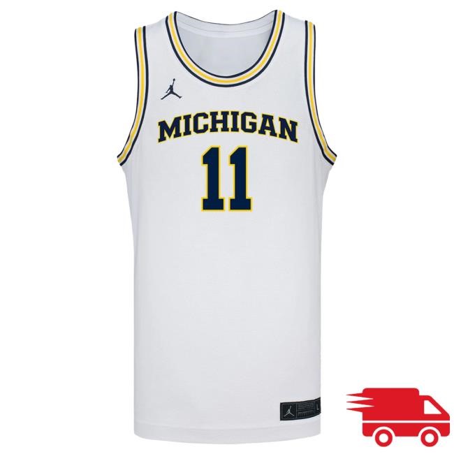 Michigan Wolverines #11 Roddy Gayle Student Athlete White Basketball Jersey Shirts | The M Den Official Merch Store Shop