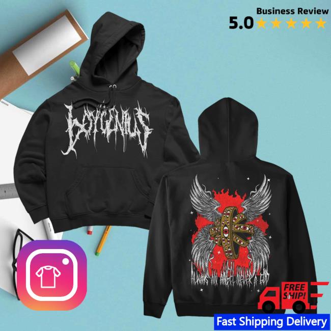 Official Boy Genius Store Shop Boy Genius Merch Always An Angel Never A God Sweatshirt