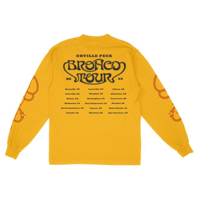 Gold Bronco Tour LS Tee | Shop the Orville Peck Official Store