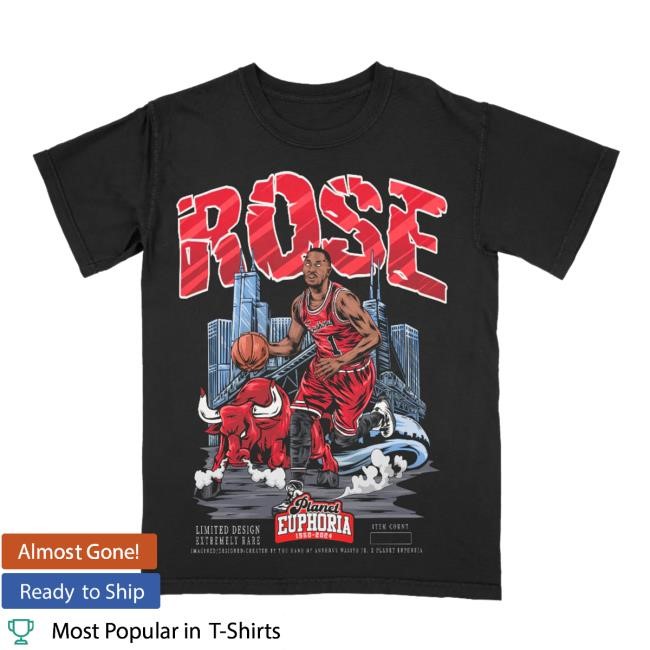 Planet Euphoria Merch Derrick Rose Black New Tee #/500 – Euphoria Shop