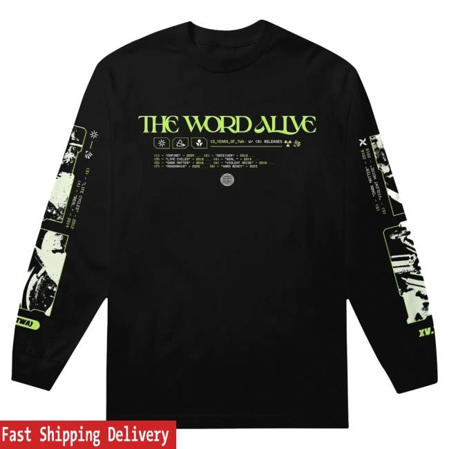 Official The Word Alive XV YRS - Black - L/S Tee