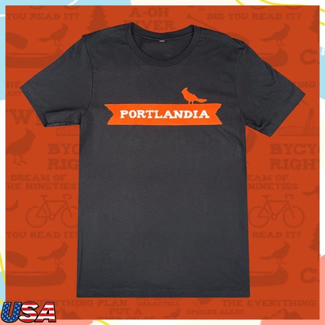 Official Portlandia Clothing Store Portlandia Logo Black Shirt New