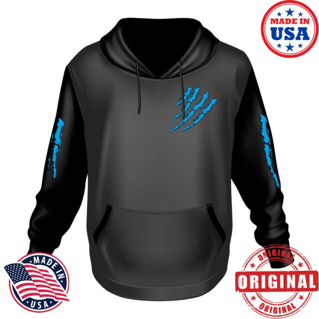 Official 6ix9ine Merch Store Tekashi 6Ix9ine Black Popover Hoodie Tata Claw Blue