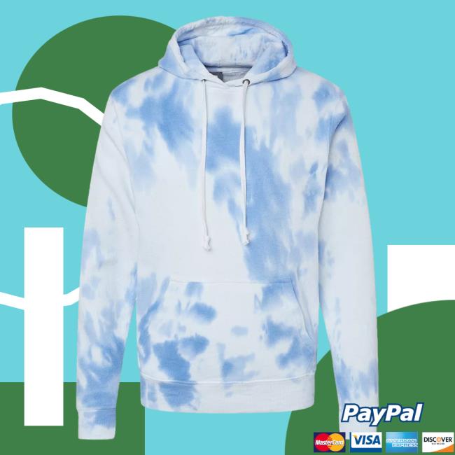 Official Kohls Apparel Clothing Store Shop Merch J. America Tie-Dye Crew Periwinkle Tie Dye