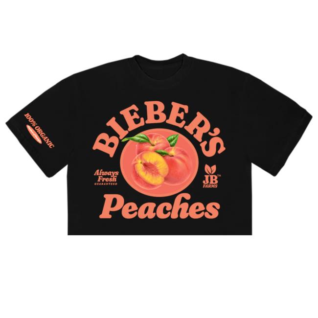 Bieber's Peaches Crop Top New Tee