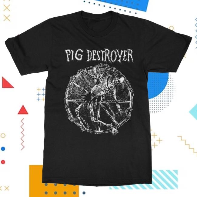 Official Indie Merch Store Shop Pig Destroyer "Wheel of Death (black)" Popover Shirt IndieMerchStore