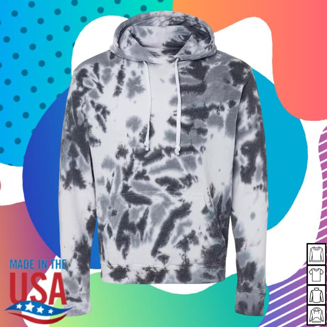 Official Kohls Apparel Clothing Store Shop Merch J. America Tie-Dye Crewneck Black Tie Dye