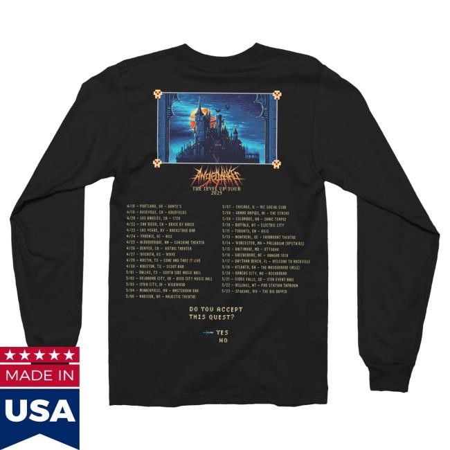 Official Indie Merch Store AngelMaker "Level Up Tour" L/S Tee IndieMerchStore