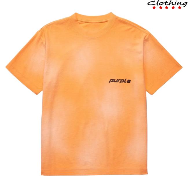 Official Metro Fusion Icecream Purple Brand Double Stripe T-Shirts Orange Metrofusion
