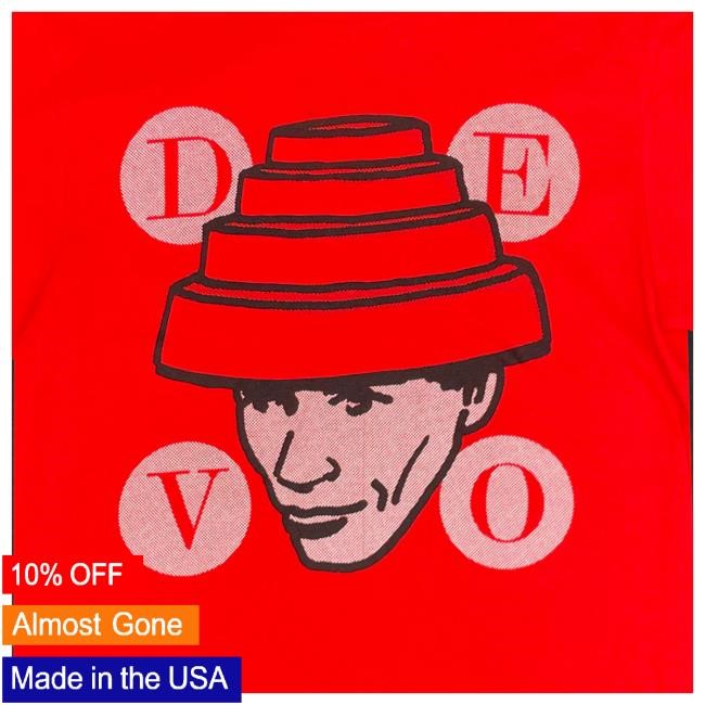 Official Hello Merch Devo Dome Red T-Shirts HelloMerch