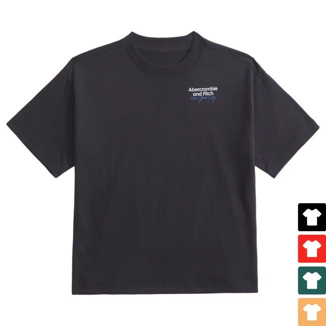New Stealth Edition Abercrombie And Fitch Relaxed Logo Tee Black