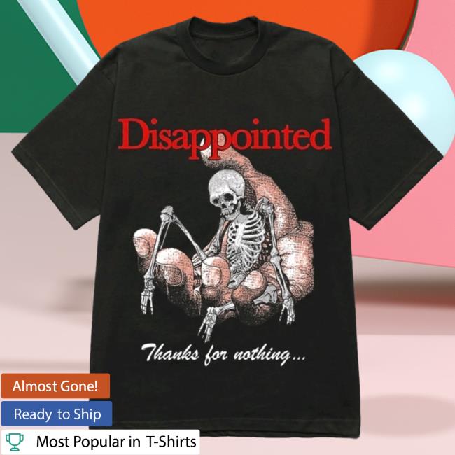 Official Misery Worldwide Disappointed Thanks For Nothing Graphic Print Black Shirt