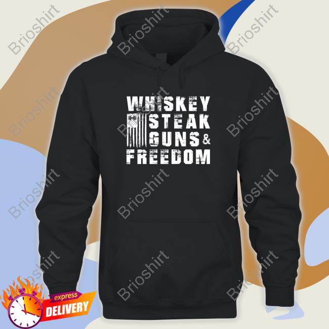 Official Hodgetwins Whiskey Steak Guns And Freedom Shirt