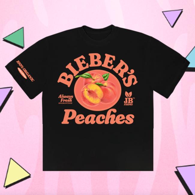 Official Justin Bieber Merch Store Shop Justin Bieber Bieber's Peaches T-Shirts JustinBieber Apparel Clothing