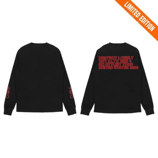 Official Destroy Lonely Merch Store Destroy Lonely Alyx Long Sleeve Shirt 2024 2Nd Leg Destroy Lonely Clothing Shop DestroyLonely