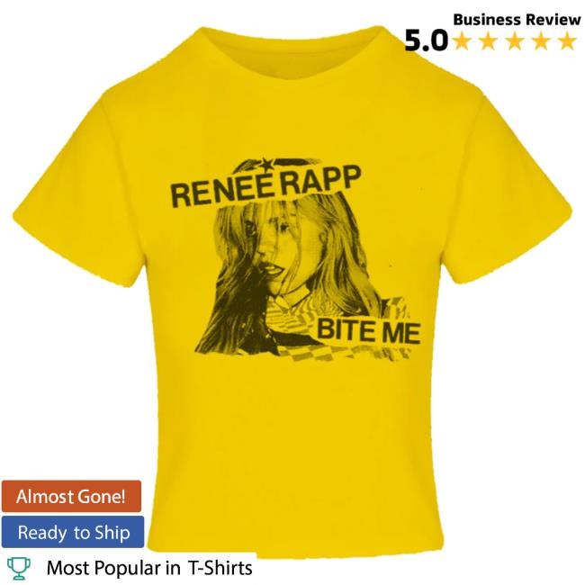 Official Renee Rapp Yellow Bite Me Baby Shirt Reneé Rapp