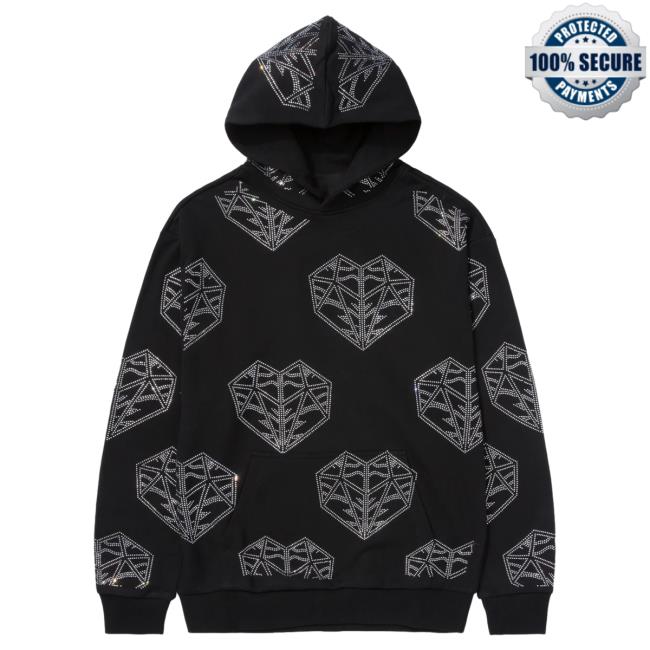 Official Overtime Tv Merch Store Apparel Clothing Shop Over Time Cold Hearts Rhinestone Crew neck Sweatshirt