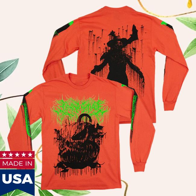 Official Lorna Shore Store Merch Lorna Shore Evil Pumpkin Long Sleeve Tees LornaShore