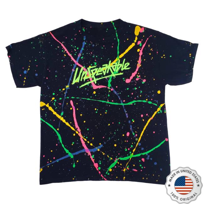 Official Unspeakable Merch Black Splatter Tshirt