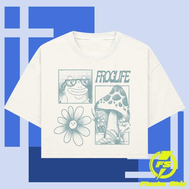 Official Paymoneywubby Merch Store Pmw Frog Life Boxy Crop Shirt New