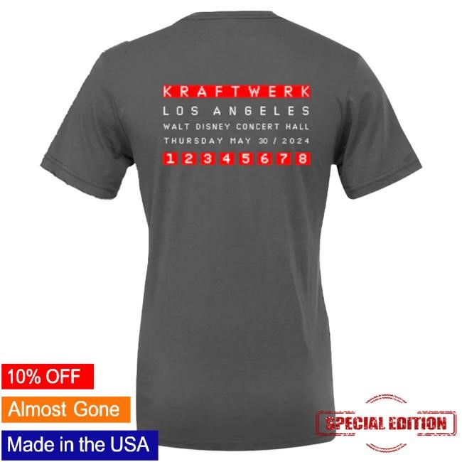 Official Hellomerch Kraftwerk Los Angeles Gray Tshirt Hello Merch