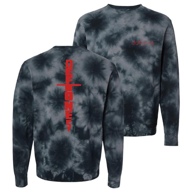 Official Deftones Merch Store Deftones Tie Dye Dagger Crewneck Sweatshirt Deftones Shop
