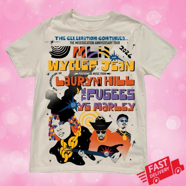 Lauryn Hill Mlh X Fugees X Yg Tour Top Shirt Beige & Orange| Lauryn Hill Store Official