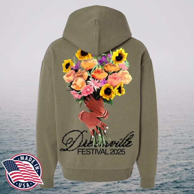 Official Dreamville Festival DV 25 Bouquet Olive Hoody