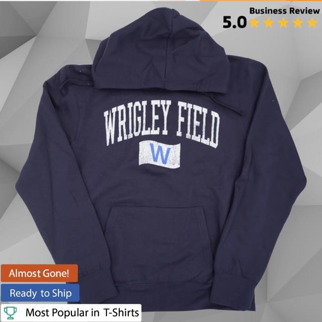 Tailgate Energy Wrigley Field Flag Blend Hoodie Navy