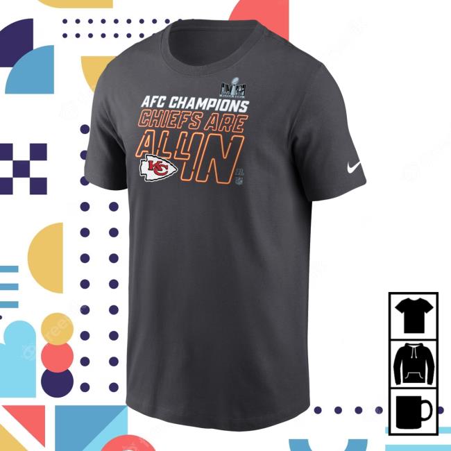 Kansas City Chiefs Nike 2023 Afc Champions Locker Room Trophy Collection Long Sleeve Tee