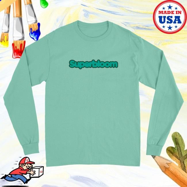 Official Ashton Irwin Merch Store Teal Superbloom Logo L/S Tee
