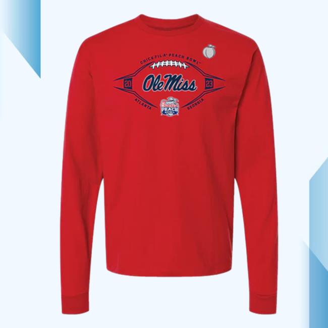 Official Peach Bowl Merchandise 2023 Chick-Fil-A Peach Bowl Ole Miss T Shirt
