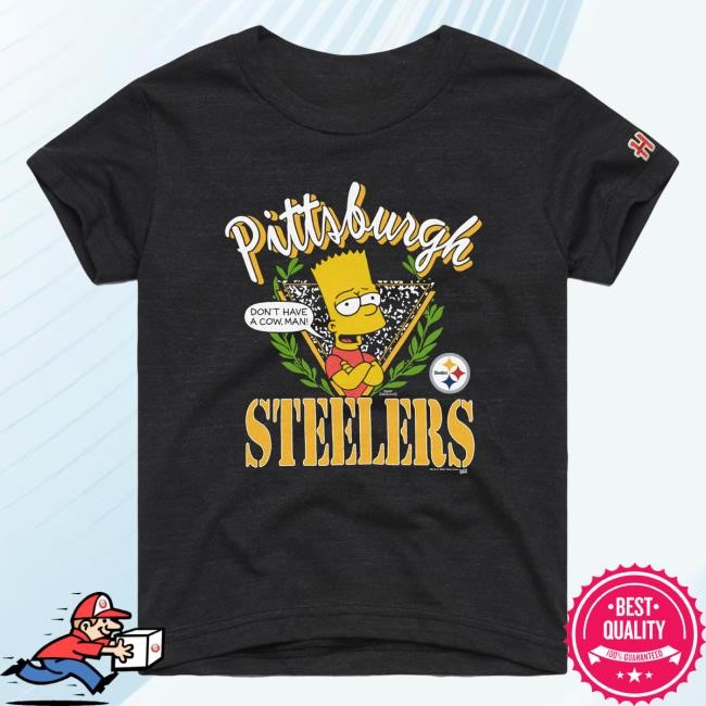 Official Pittsburgh Steelers Homage x The Simpsons Youth Shirt - Black